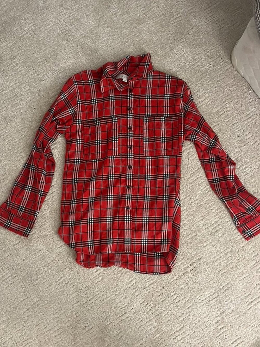 Loft Red Tartan Flannel Shirt
